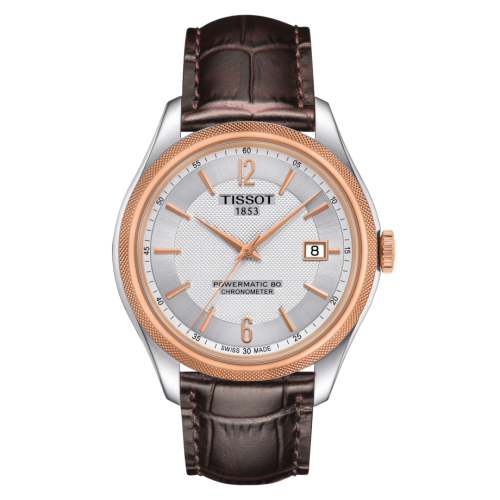 Tissot Ballade Powermatic 80 41 Stainless Steel / Rose Gold PVD / Silver / Strap